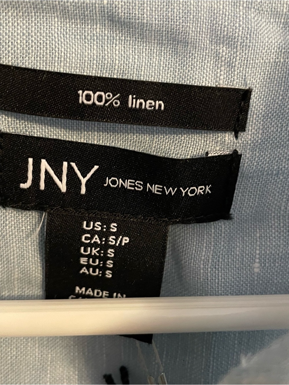 Jones New York Women’s 100% Linen Collared Tank Top Size Small NWT - Picture 4 of 7